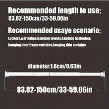 16mm Diameter 83-150cm Drill-Free Thickened Extended Telescopic Rod, Multi-Function Adjustable Rod For Curtains, Door Curtains, Shower Curtains, Support Rod - White - View 15