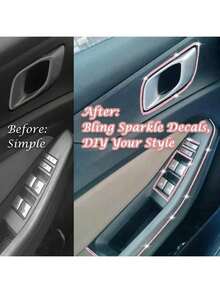 1pc/92cm Shiny Car Trim Strip, Shiny Car Trim Strip, Rhinestone Trim Strip, Car Dashboard Decorative Sequins Interior And Exterior Accessories, Car Diamond Inlay Trim Strip, DIY 1 Piece - A - View 8