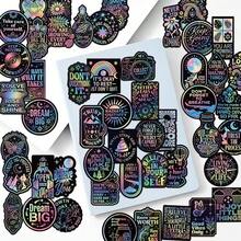 50PCS Colorful Positive Energy Quotes Stickers Positive Reward Stickers Encouraging Stickers Vinyl Waterproof Stickers For Water Bottle,Computer,Laptop,Phone,Luggage,Notebook,Fridge - Multicolor - View 3