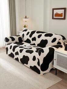 1PC Black & White Classic Carved Milk Pattern Cationic Sofa Cover, High Elasticity Full Coverage Anti-Dirt Anti-Dust Sofa Protector, Living Room Old Sofa Renewal, Machine Washable & Dry Cleanable, Suitable For 1/2/3/4 Seater Sofas, Autumn/Winter Style - Multicolor - View 7