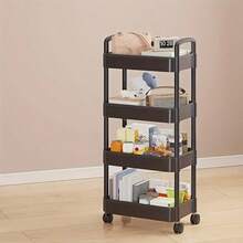 FAXHION Small Cart Storage Rack, Bedroom Storage Rack, Household Kitchen Activity Storage Rack, Multi-Layer Storage Rack - View 7