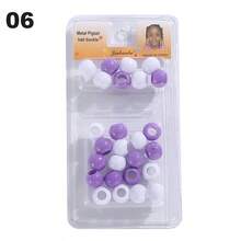 1 Box Approx. 28pcs Colorful Children Hair Beads, Used For Braiding, Dreadlock Accessories, Plastic Hair Beads, Hair Extension Tool Beads, Girls Hair Accessories - Multicolor - View 8