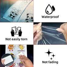 ESHANG A4 10 Sheets Printable Vinyl Sticker Paper For Inkjet Printer, 65% Clear Transparent Waterproof Decal Paper Self-Adhesive Sheets 8.3"X11.7"- Dries Quickly And Holds Ink Beautifully - A4 - View 10