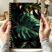 1 Buah Buku Catatan Spiral Elegan Motif Kura-kura dan Daun Bambu - Ukuran A5 dengan Sampul Bertema Tanaman, Kertas Tebal Cocok untuk Buku Harian, Grafiti, Belajar, Kantor, Hadiah - Buku Catatan Desain Kura-kura dan Tanaman Bambu, Perlengkapan Menulis Kreatif dan Seni - 1 - View 2