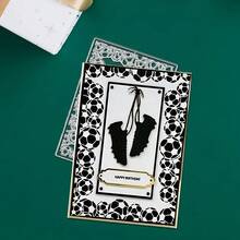 1pc Creative Football Metal Cutting Template, Suitable For Scrapbooking And Handmade Crafts, Can Make DIY Embossing Templates As Well As Handmade Cards And Gift Cards. - Soccer - View 3