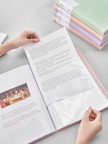 Bìa đựng tài liệu A4 40 ngăn, bìa trình bày túi trong suốt màu macaron, bìa kẹp hồ sơ PP nhẹ, phù hợp cho tài liệu trường học văn phòng, chứng chỉ, ghi chú, tác phẩm nghệ thuật, bản nhạc, bài kiểm tra, lưu trữ hồ sơ, đồ dùng quay lại trường học - Nhiều màu - Xem 3