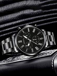 2/3pcs New Men's Watch Set, Stainless Steel Material, Suitable For Daily Wear, Father's Day, Valentine's Day Gift - A - View 10