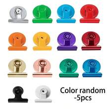Refrigerator Magnetic Clips, Heavy‑Duty Spring Loaded Magnet Clips, For Kitchen Cabinet & Metal Surfaces, Household Office Workers, Popular Fridge Magnets, Multicolor Random 1/5/10Pcs Food Bag Photo Note Holding Clips - Multiple Styles - View 10