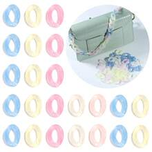 50pcs Acrylic Candy Color Chain Buckles, Transparent Jelly Color Connector Clips, DIY Glasses Chain Bag Chain Jewelry Accessories Chain Buckles, Jewelry Making Chain Accessories - Chain Buckle - View 3