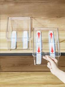 2/4/6/8pcs Heavy Duty Silent Roller Kitchen Cabinet Pull-Out Basket Slide Rails_Drawer Storage Basket Telescopic Rails, Closet And Bathroom Hanging Rods, Drill-Free Adjustable Shelf Slide Rails For Storage Boxes, File Organizers - Multicolor - View 3