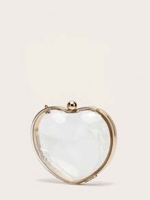 Mini Round Transparent Chain Handbag - Clear - View 6