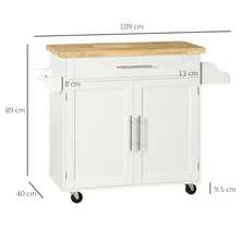Mobile Storage Islands - White - View 4