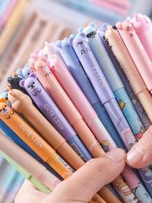 30-Pack 0.7mm Erasable Gel Pens, Animal Print Design, Includes 20 Random Pens + 10 Refills, Multi-Color Thermo-Sensitive Erasable Ink - Multicolor - View 7
