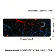 1 Pc Large Gaming Mouse Pad, XXL Strata Liquid Desk Mat, Non-Slip Rubber Base Game Mouse Mat, Computer Keyboard Mats Pad, Big Mousepad, Black Line Cool Large Mousepad, For Home Office Gaming Desktop Working - View 15