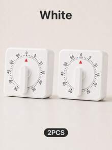 1Pc 60-Minute Mechanical Kitchen Timer, Battery-Free Wind-Up Countdown Timer With Ticking Sound & Ring Alarm, ABS Cooking Timer For Baking, Boiling, Stewing, Study, Classroom, Office, Home Kitchen - Multicolor - View 9