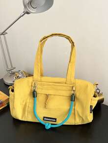 尺寸：36cm*17cm*16cm，可拆卸肩帶，裝飾手繩，便攜/肩背/斜挎，女士時尚，男士休閒，短途旅行 - 彩色 - 查看 11