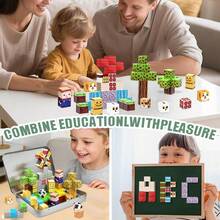 49/35pcs Magnetic Building Blocks Set - Farm Theme, 3D Puzzle Toy, Suitable For Children, Interactive Learning Toy, Suitable For Boys And Girls, 3D Sensory Color Blocks, Fun Educational Toy, Warm Christmas Gift - Multicolor - View 2