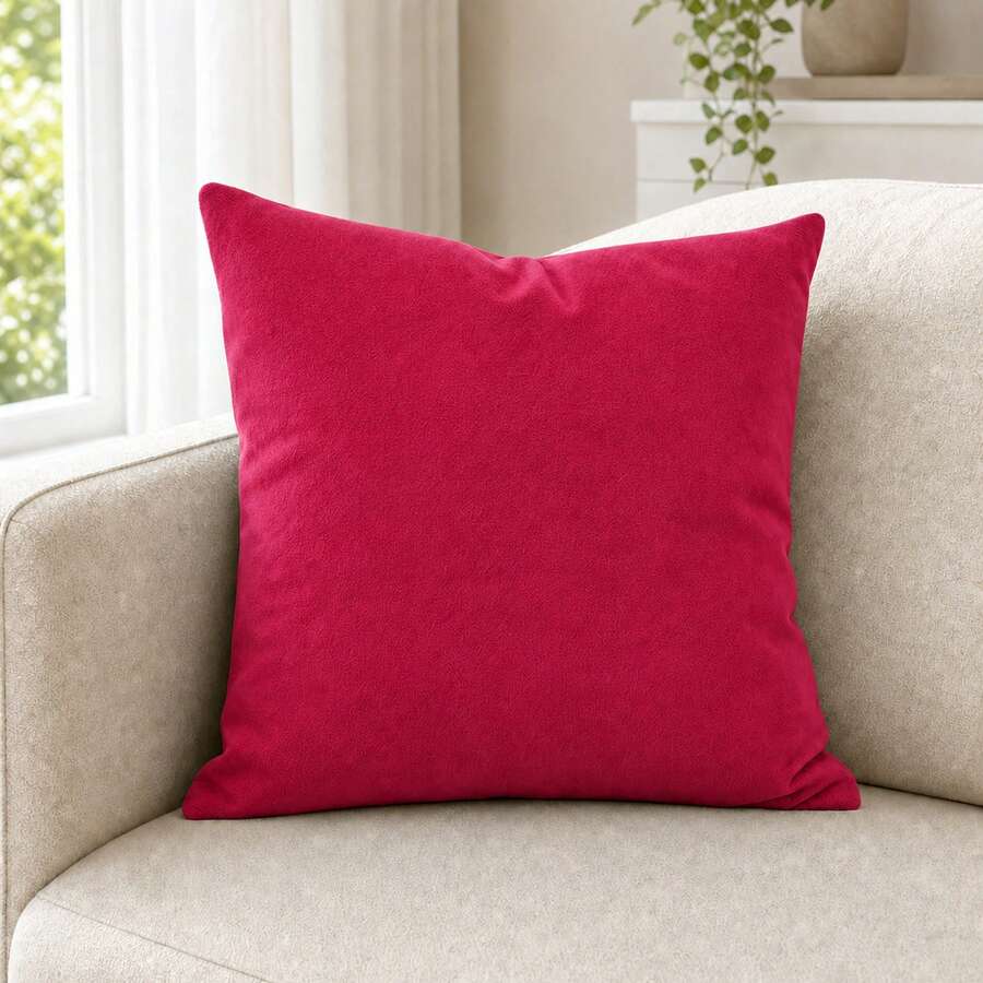 POLIGONO Cushion Cover - Hot Pink - View 1