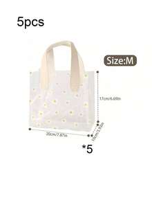Tas Kado Genggam PVC Transparan, Tas Tote Transparan PVC Motif Bunga Daisy, Tas Kado Liburan yang Dapat Digunakan Kembali, Kado Liburan - Beraneka warna - View 15