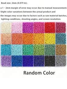 1200/11520/23040pcs 2mm Mini Seed Beads Jewelry Making Kit, For DIY Bracelets, Necklaces, Rings, Earrings, Gifts, Crafts (Size: 2mm/0.787in) - Color Mixing - View 14