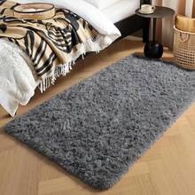 Long Plush Shaggy Area Rug, Super Soft Fluffy Grey Carpet, Lightweight Polyester Sponge Interlayer Non-Slip Backing, Multi-Size, For Living Room Bedroom Bedside Sofa Chair Cushion, Modern Home Decor, Thanksgiving Fall Autumn Winter Decoration - Grey - View 7