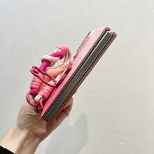 可愛漸層粉色手機殼，附兔子造型環扣與掛繩，適用 Galaxy Z Fold 8 Wide Fold8 Ultra Fold7 Fold6 Fold5 保護殼 - 漸層粉紅色 - 查看 10