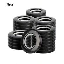 16pcs Curtain Rings, Curtain Clips, Round Plastic Rings, 40mm Inner Diameter, Quiet Low Noise Curtain Rings, Suitable For Hanging Curtains On Windows - Multicolor - View 3