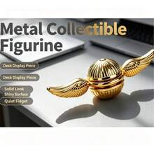 Peça de Arte de Metal para Mesa, Decoração de Mesa Colecionável para Adultos, Ornamento de Exibição com Giro Suave para Escritório e Casa, 14 Anos ou Mais - Dourado - Visão 7
