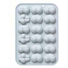 Funny Butt Silicone Mold For Candy And Chocolate, 18-Cavity Silicone Butt Mold In 6 Shapes, Non-Stick Baking Mould For Candy, Ice, Chocolate, Pudding Making, Pink - Multicolor - View 10