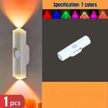 New Magnetic Wall Light, USB Rechargeable Night Light, Smart Sensor Wall Light, Cat Eye Design Atmosphere Light, Drill-Free Installation, Adjustable Lighting, Hill Projection Light. Suitable For Hallway, Stairs, Living Room, Bedroom, Garden. Back To School, Birthday, Holiday Gift Night Light. - Multicolor - View 13