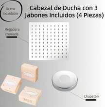 Cabezal de Ducha Tipo Lluvia de 20 cm en Acero Inoxidable Cromado, Regadera Cuadrada Moderna para Baño, Diseño Ultra Delgado con Salida de Agua Uniforme, Accesorio Universal para Ducha de Casa, Fácil Instalación, Ideal para Renovar tu Baño y Disfrutar una Experiencia de Baño Cómoda y Elegante - Ducha fija - Ver 14