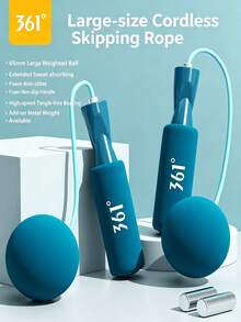 361degree 1pc 361° Cordless Jump Rope, Jump Rope Exercise, Soft Foam Handle Ball Bearing Adjustable Jump Rope, Suitable For Fat Burning Fitness, Applicable For Women, Men, Adults, Students And Children - Multicolor - View 4