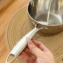 18/10 Stainless Steel Wok, 3-Ply Steel Stock Pot, Thick Uncoated Yukihira Pot, Milk Pot, Compatible With Induction Cooktop And Gas Stove - View 5