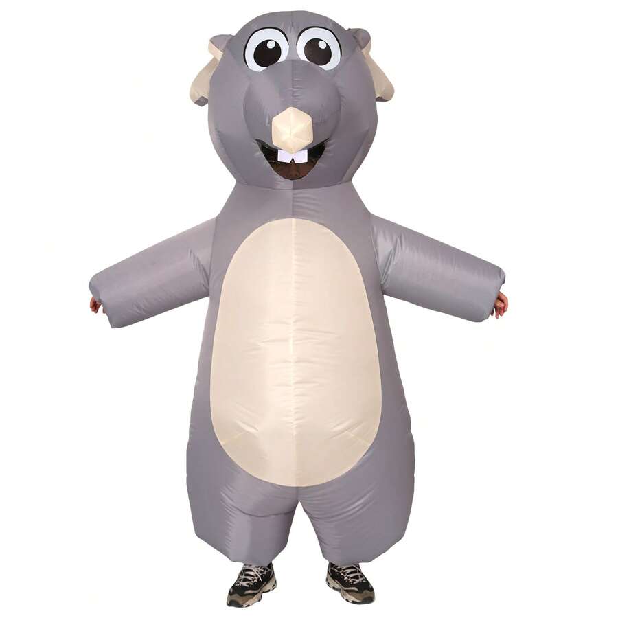 Halloween Christmas Party Mouse Inflatable Costume, Unisex Inflatable Costume, Personalized Holiday Outfit Inflatable Costume, Blower Included, Battery Not Included - Mouse - View 1
