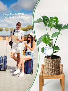 1pc Extra Large Automatic Watering Ball, Designed For Top Watering, Plastic Material, Slow Release Water, Can Be Inserted Into Terracotta Pots As A Spike Watering System - Multicolor - View 7