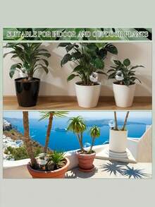 1pc Extra Large Automatic Watering Ball, Designed For Top Watering, Plastic Material, Slow Release Water, Can Be Inserted Into Terracotta Pots As A Spike Watering System - Multicolor - View 2