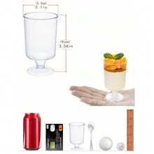 10Pcs /20pcs/40pcs/50pcs 120ml Mini Clear Dessert Cups, Mousse Cups, Pudding Cups, Fruit Ice Cream Cups, Perfect For Mousse, Pudding, Tiramisu And Other Desserts, Suitable For Parties, Weddings, Birthdays And Holiday Celebrations - Hand Wash Only - Multicolor - View 10
