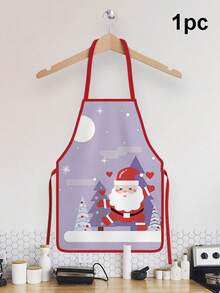 1pc Personalized Customized 2026 New Year Christmas Party Decoration Digital Print Apron, Creative Waist Apron For Home Holiday - Multicolor - View 7
