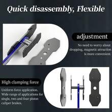 Brake Caliper Piston Press Tool For Single, Dual & Quad Piston Disc Brakes - 360° Rotating Ratchet Wrench, Effort-Saving Automotive Brake Repair Tool For Car Maintenance - Red - View 9