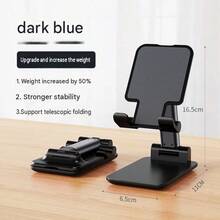 1pc Foldable Desktop Phone Stand, Adjustable Height,Portable Phone Holder, Essential For Women TravelAnd Kitchen, Compatible With All Phones - Multiple Styles - View 2