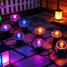 Firefly Glow Hidden Solar Ground Lights Warm Soft Ambient Light Waterproof Outdoor Cottagecore Garden Lawn Patio Pathway Decoration - Black - View 7