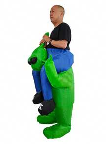 Halloween Christmas Party Alien Inflatable Costume, Unisex Inflatable Costume, Holiday Personalized Outfit Inflatable Costume, Blower Included, Battery Not Included - Size S Is Suitable for Heights 0.9m-1.2m - View 3