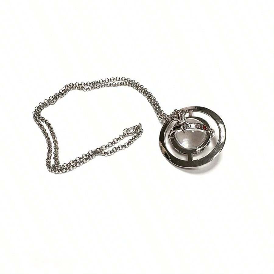 1pc Exquisite Round Necklace Light Luxury And Versatile Pendant, Suitable For Wearing On Multiple Occasions Surprise Gifts For Family And Friends - Multicolor - View 1