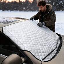 Durable PE Vehicle Glass Protection Film Car Sunshade Cover - Suitable For Front Window Dust, Snow, Frost And Ice Protection, Easy To Use, No Cleaning Required, Ice Cover Snow Cover Frost Cover, Car Accessories RV Windshield And Sunshade Cover - Silver - View 2