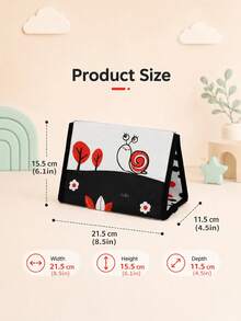 Newborn Visual Stimulation Cloth Book Calendar, Stand-Up Design, High Contrast Black White Red Patterns, Interactive Flip Pages With Crinkle Paper, Washable Fabric For Repeated Use, Lightweight And Easy To Store, Car Travel Baby Soothing Educational Toy, Halloween Newborn Gift - Multicolor - View 4