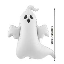 1pc 140cm Extra Large Ghost Cartoon Shaped Toy Balloon, Suitable For Halloween Theme Party, Birthday, Ghost Festival Costume, European And American Halloween, Window Display, Influencer Halloween Decoration, Party Photo Prop Balloon - View 5