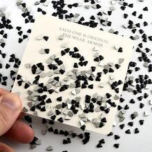 Small Nail Art Rhinestones, Glass Asymmetrical Flat Back Rhinestones, For Nail Art DIY, Phone Cases, Hair Accessories, Mini Jewelry Accessories. - Black-square 3x3mm - View 10