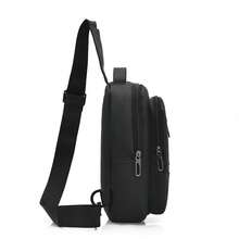 1pc Minimalist Men's Crossbody Bag, Multi-Functional Layered Storage Shoulder Bag, Lightweight Daily Travel Chest Bag - Chest Bag - View 5