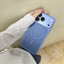 360° Full Protection Matte Magnetic Phone Case, Compatible With IPhone 18 Pro 18 Pro Max, With Lens Protector, Silicone Full Edge Protection Case, Compatible With 17 Pro Max 16 Pro Max 16e 17e 15 14 Plus 13 12 Mini 11 - Far Peak Blue - View 4