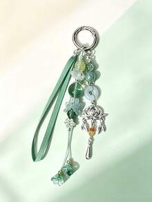 Chinese Style Tassel Keychain, Fresh Color Palette, Oriental Anime Retro Tassel Key Chain, Suitable For Backpack Charm, Daily Bag Decoration, Holiday Party Gift, Back To School Gift, Women's Keychain, Car Keychain, Keychain Making Material, Men's Keychain, Backpack Charm Keychain, Keychain, Keychain Pendant, Keychain Coin Purse, Bulk Keychain, Keychain Set, Keychain Accessories - Multicolor - View 5
